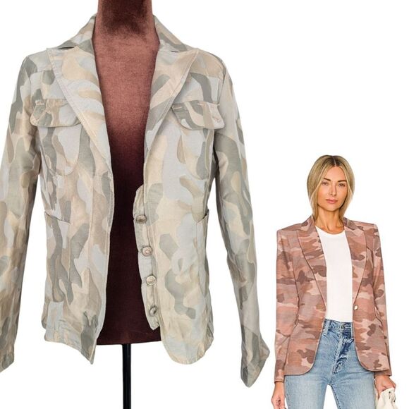 Unique Rinascimento Camo Khaki Blazer Size S - Picture 1 of 11